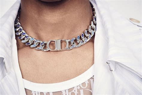 dior mens chain|dior chain link necklace.